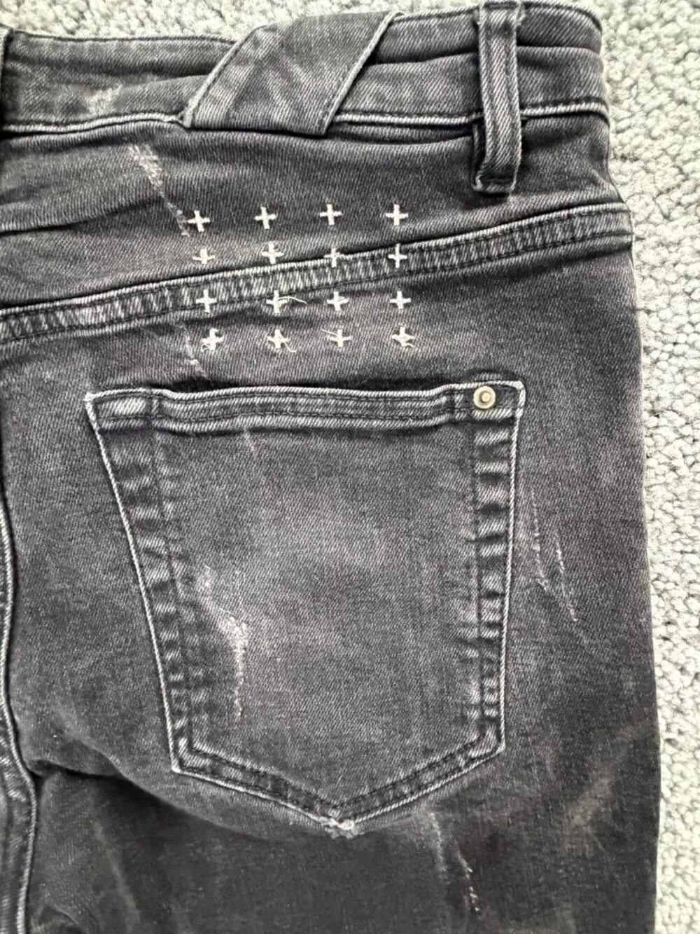 Ksubi Chitch Boneyard Black Slim Fit Distressed Jeans - Men's Size 31 - VGUC